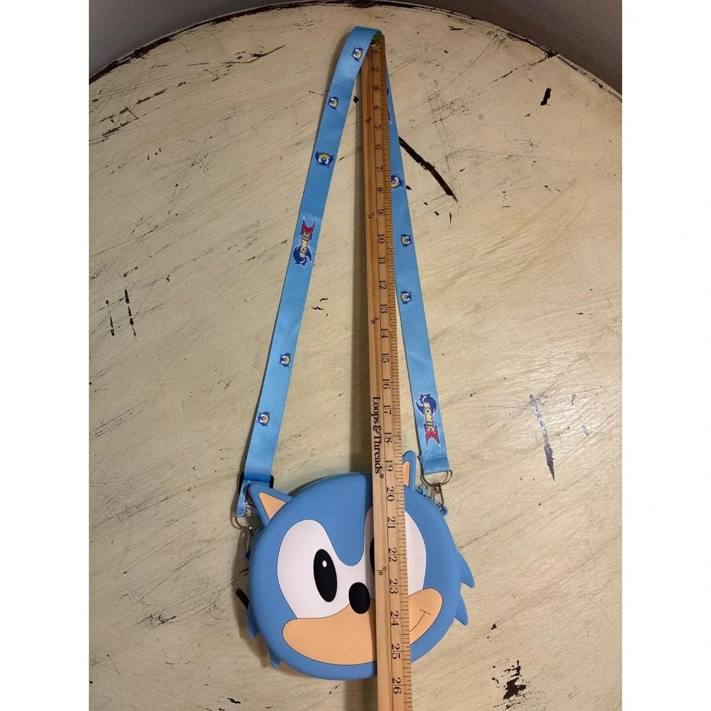 Sega Sonic the Hedgehog Silicone Crossbody Bag Kids Blue Sonic X Purse‎